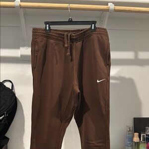 Nike Chocolate Joggers with Swoosh